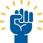 Fist icon representing empowerment